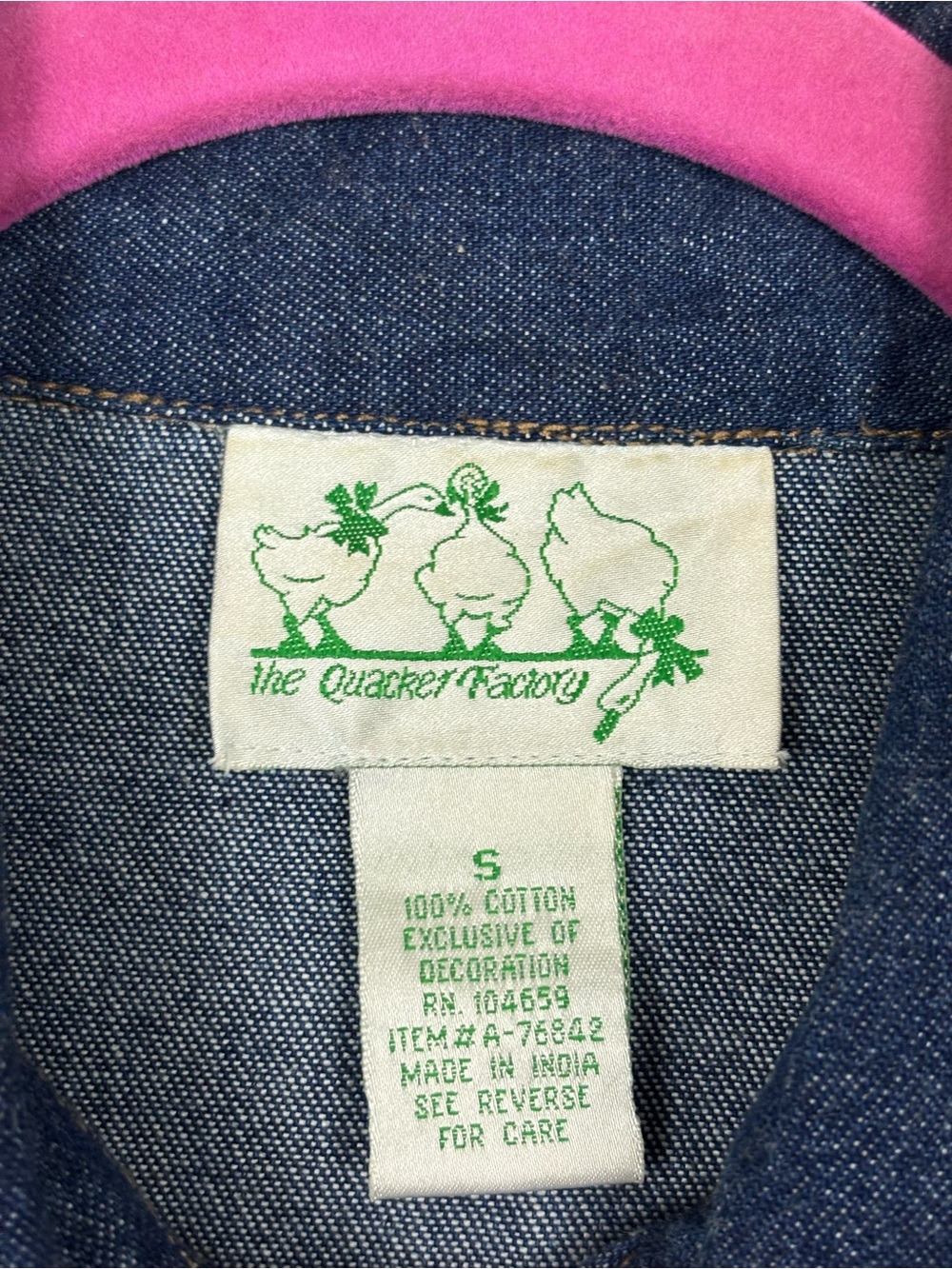 The Quacker Factory Fall Harvest Pumpkin Denim Jacket Size Small Halloween - Picture 7 of 10